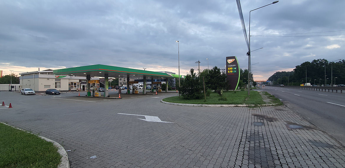 Shops, fuel stations, other commercial buildings